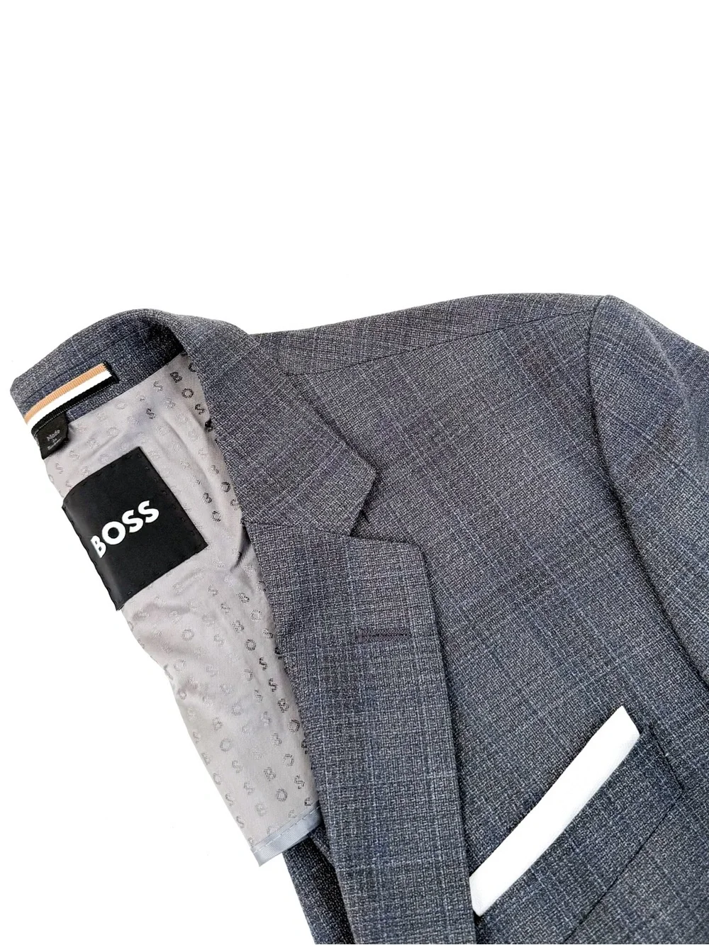 NWT New BOSS Men’s Gray Plaid Blazer Italian Wool Holy-Allee 3 Sport Coat